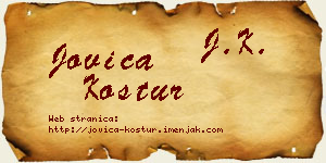 Jovica Kostur vizit kartica